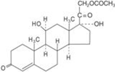 Image Of Hydrocortisone Acetate Chemical Structure (Chemical Structure 02)